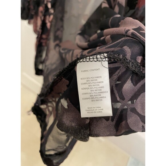 Anthropologie Akemi + Kin Fern Floral Burnout Velvet Kimono Cardigan One Size - Picture 8 of 8